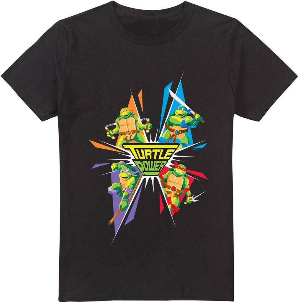 Teenage Mutant Ninja Turtles - "Turtle Power" T-Shirt für Herren TV6563 (S) (Schwarz)