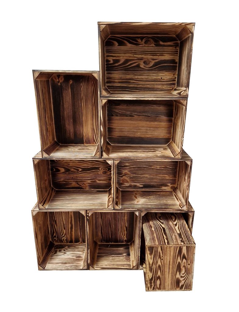 Obstkiste 40x30x24 cm 9er Set - Weinkiste Apfelkiste als Produktbild 