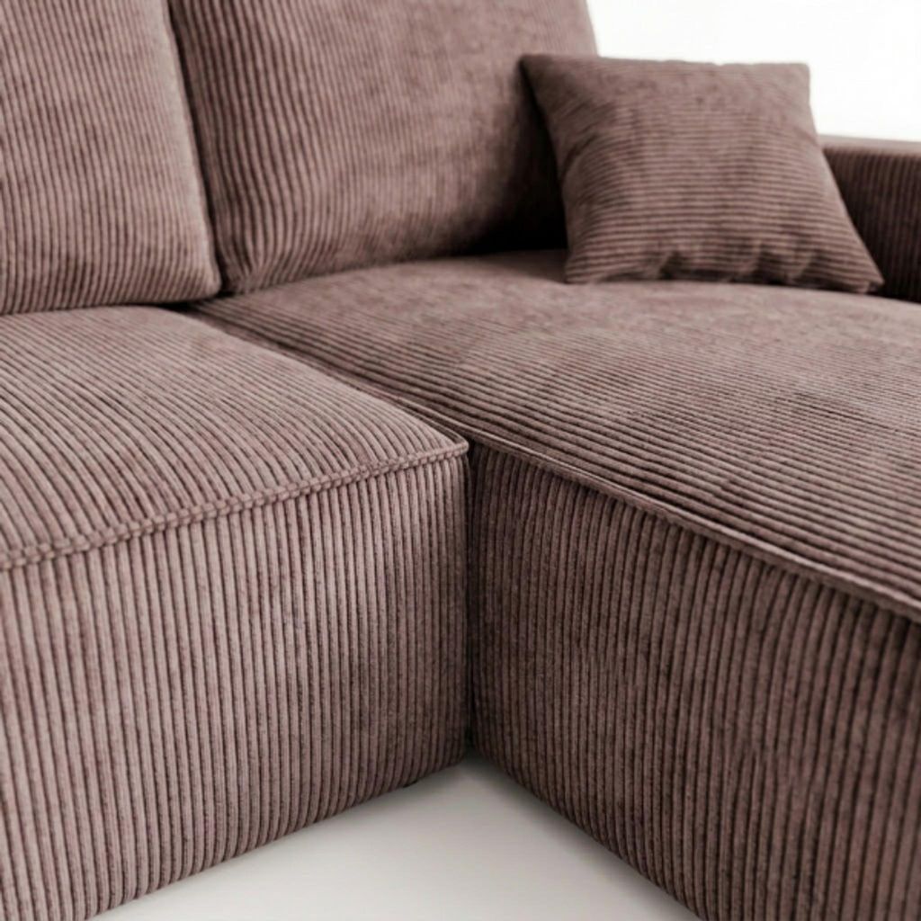 AMBER L Ecksofa mit Schlaffunktion und Bettkasten L-Form, Produktbild 