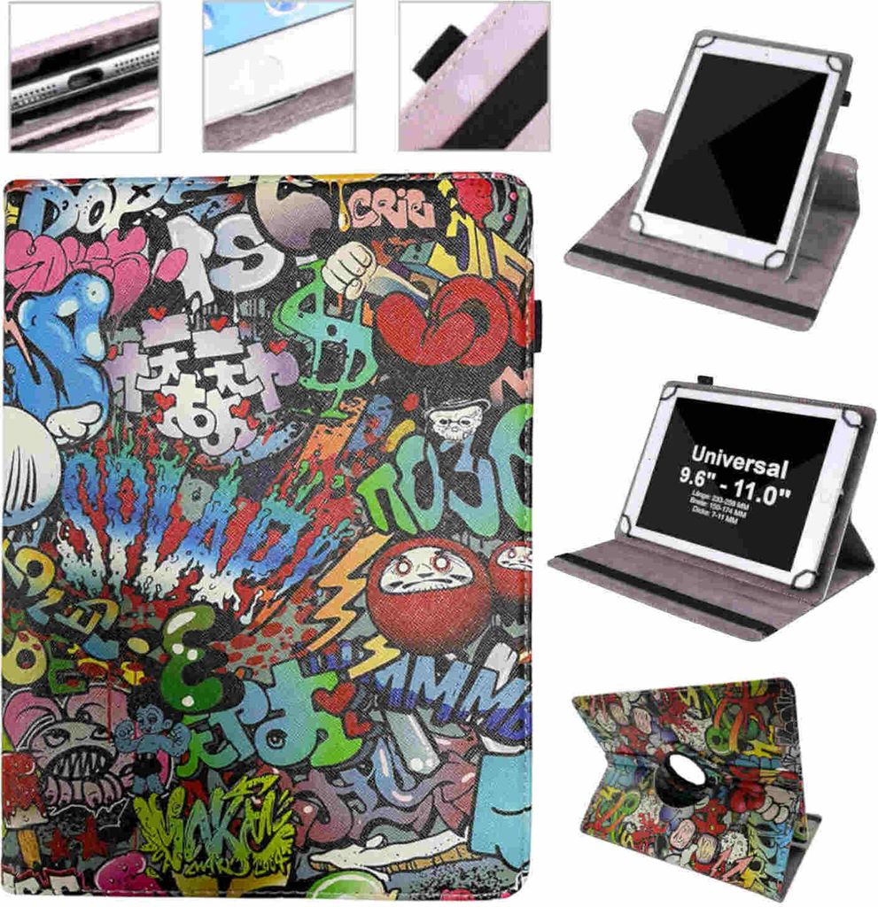 Für Honor Pad X9 / X8 Zoll 360 Grad Motiv 26 Tablet Tasche Kunst Leder Etuis Hülle