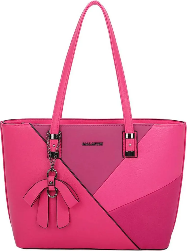 Gallantry Sac à Main Rose pour Femme avec Nœud et Motif Géométrique