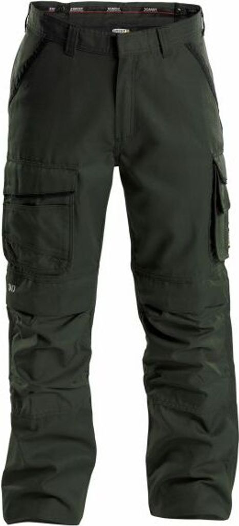 DASSY Connor Canvas Arbeitshose mit Kniepolstertaschen MOOSGRÜN/SCHWARZ Gr.50
