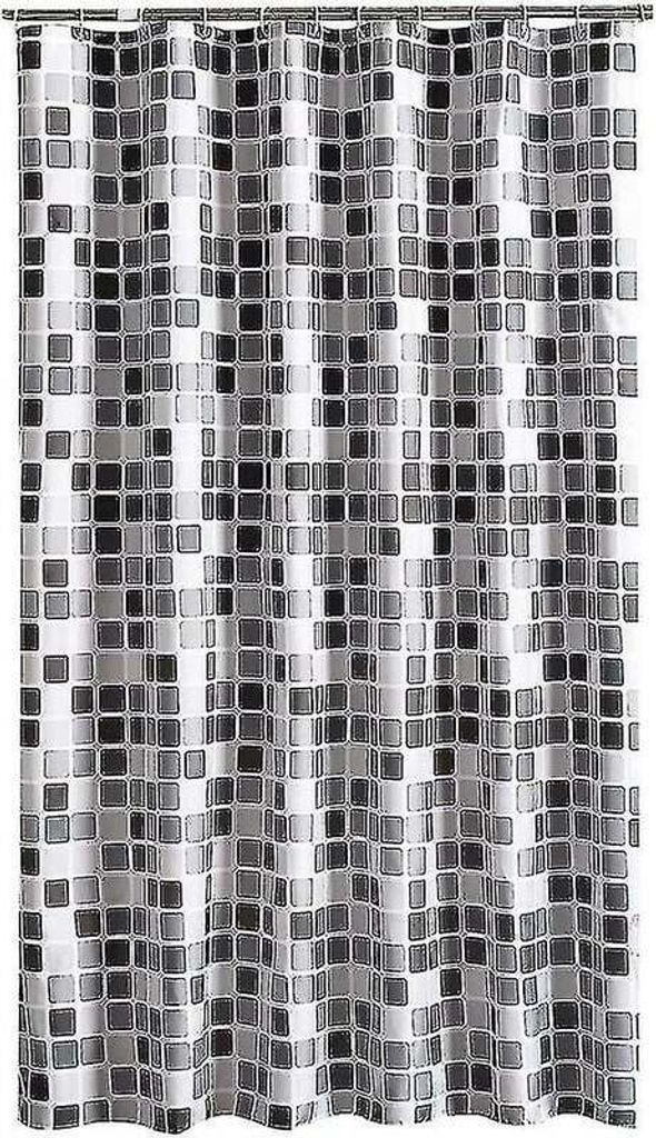 Rideau de douche 200 x 220 cm (L XH), feuchtigkeitsabweisend, antibakteriell, wasserabweisend, Polyester-Doppelgewebe