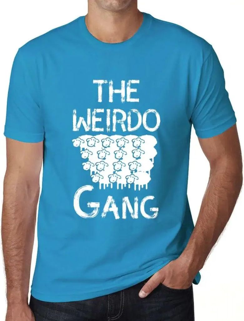 Herren Grafik T-Shirt Die verrückte Bande – The Weirdo Gang – Öko-Verantwortlich Vintage Jahrgang Kurzarm Lustige Druck Geburtstag Geschenk Mann