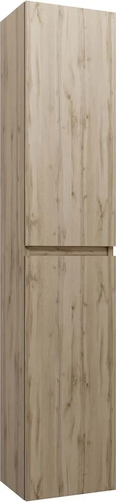 Colonne salle de bain étroite en bois chêne naturel TIMBER 30x25x150 cm