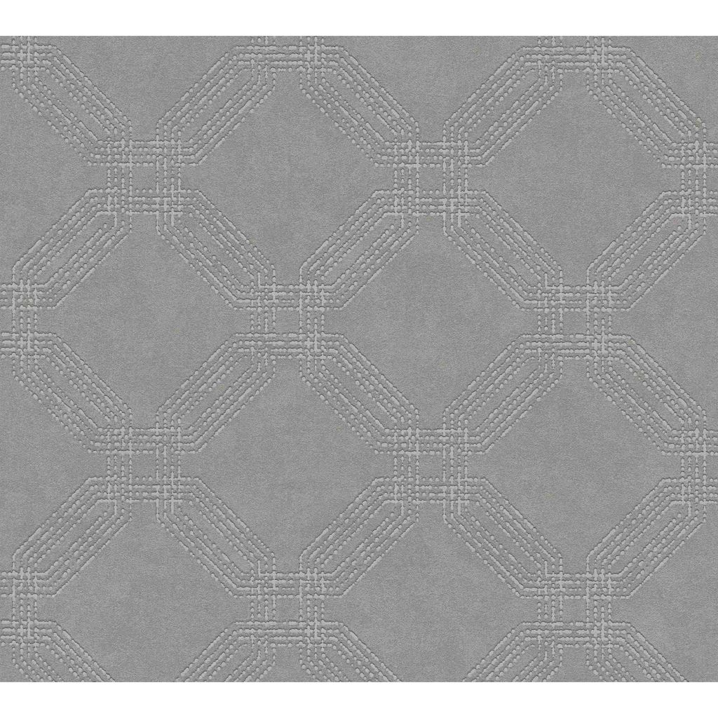 A.S. Création geometrische Tapete Pop Style Vliestapete braun grau silber 10,05 m x 0,53 m