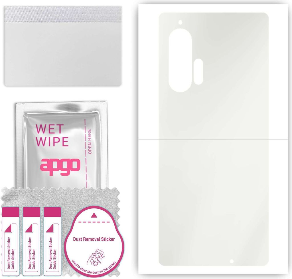 apgo Rückseite Schutzfolie, Matt, kompatibel mit Motorola Edge Plus, Hinten Hydrogel-Displayschutzfolie mit Positionierhilfe, kratzfest, einfache ...