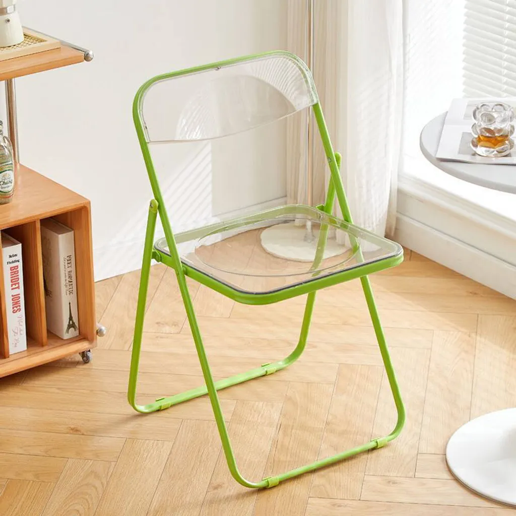 Chaise pliante design vert en métal et tissu L45xL45xH78cm 009-YZ-Lv78