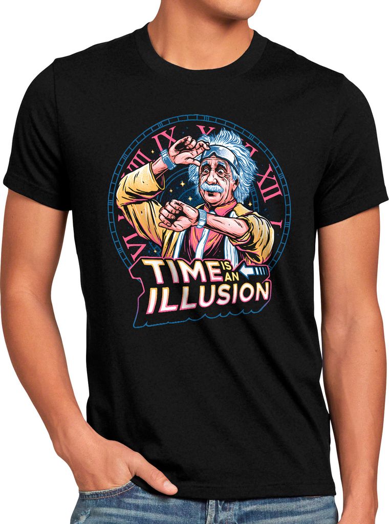 style3 Time Is an Illusion Herren T-Shirt urknall mathematik albert