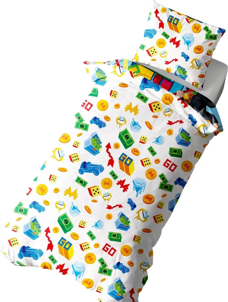 Linge de lit Monopoly multicolore réversible TC267 coton doux et sain - 4