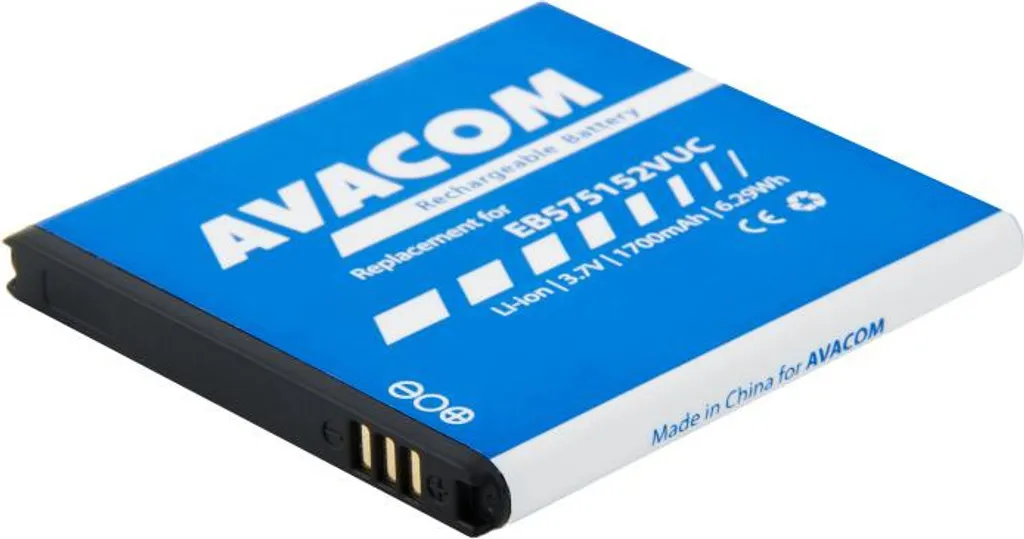 Batteria per Samsung S I9000 Galaxy S Li-Ion 3.7V 1700mAh (sostituzione EB575152VUC)
