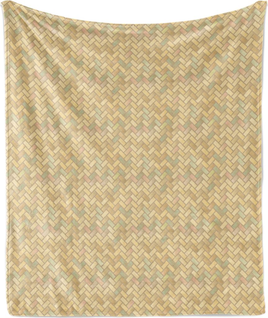 ABAKUHAUS neutrale Farbe Weich Flanell Fleece Decke, Pastel Pavement Brick, Gemütlicher Plüsch für den Innen- und Außenbereich, 125 x 175 cm, T...