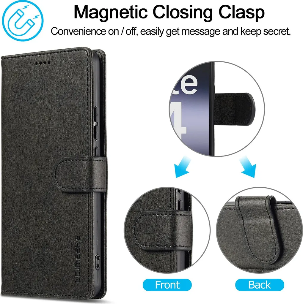 Custodia Xiaomi Redmi Note 14 4G Antiurto: Flip Pelle e Magnete - 7