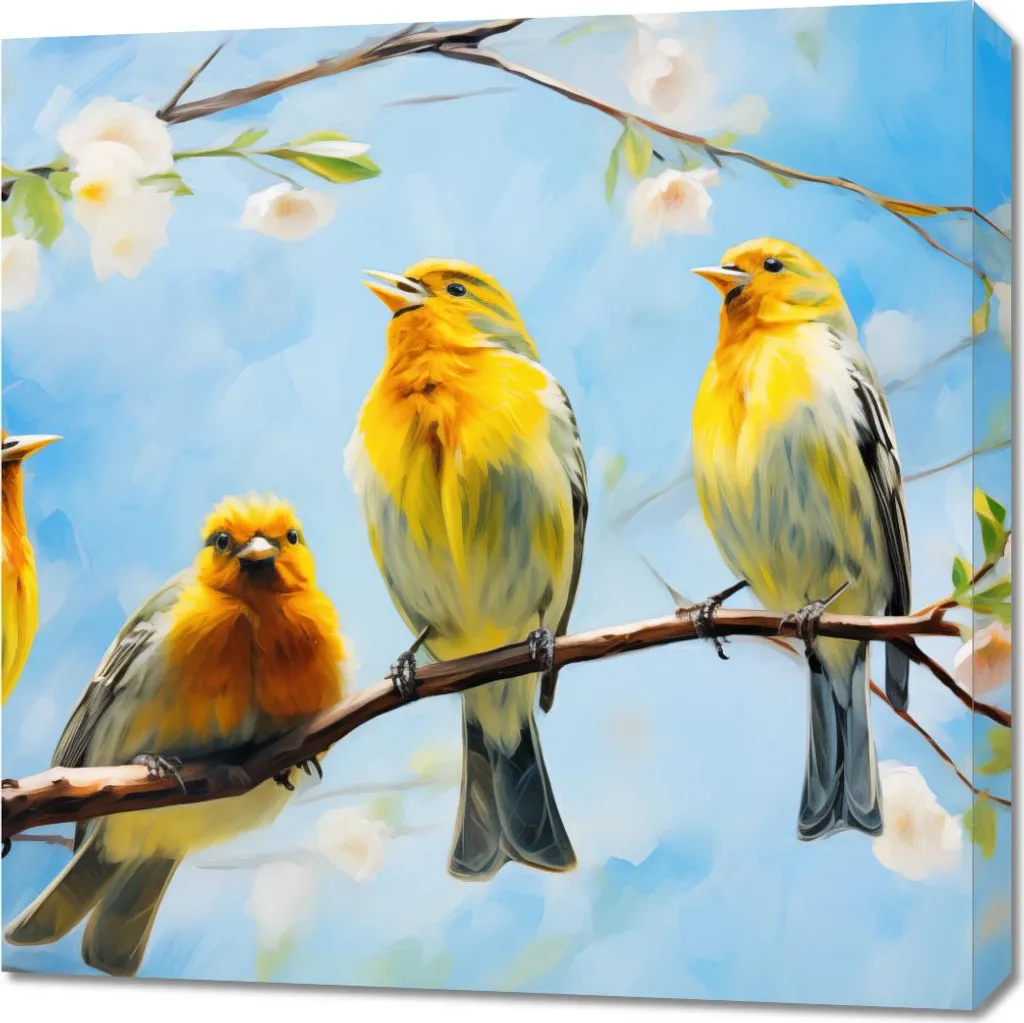 Tableau Pogwizdy Printaniers 70x70 : Réveillez un Mur Vide et Sombre