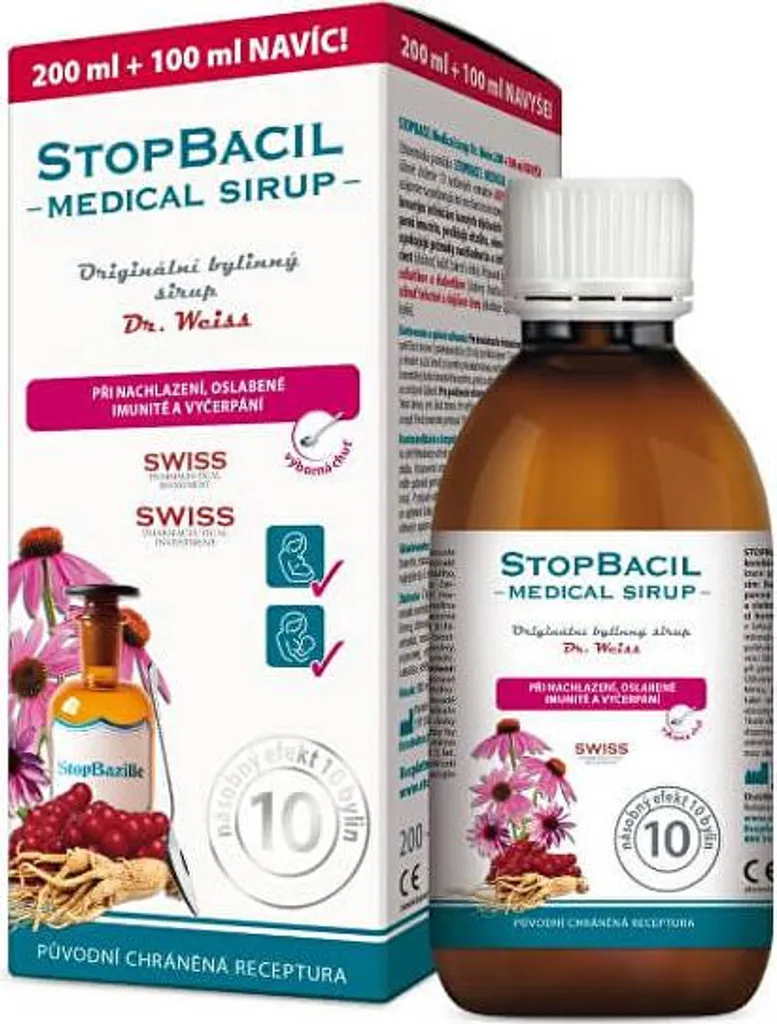 Sirop immunité StopBacil Dr. Weiss flacon de 300 ml aux plantes