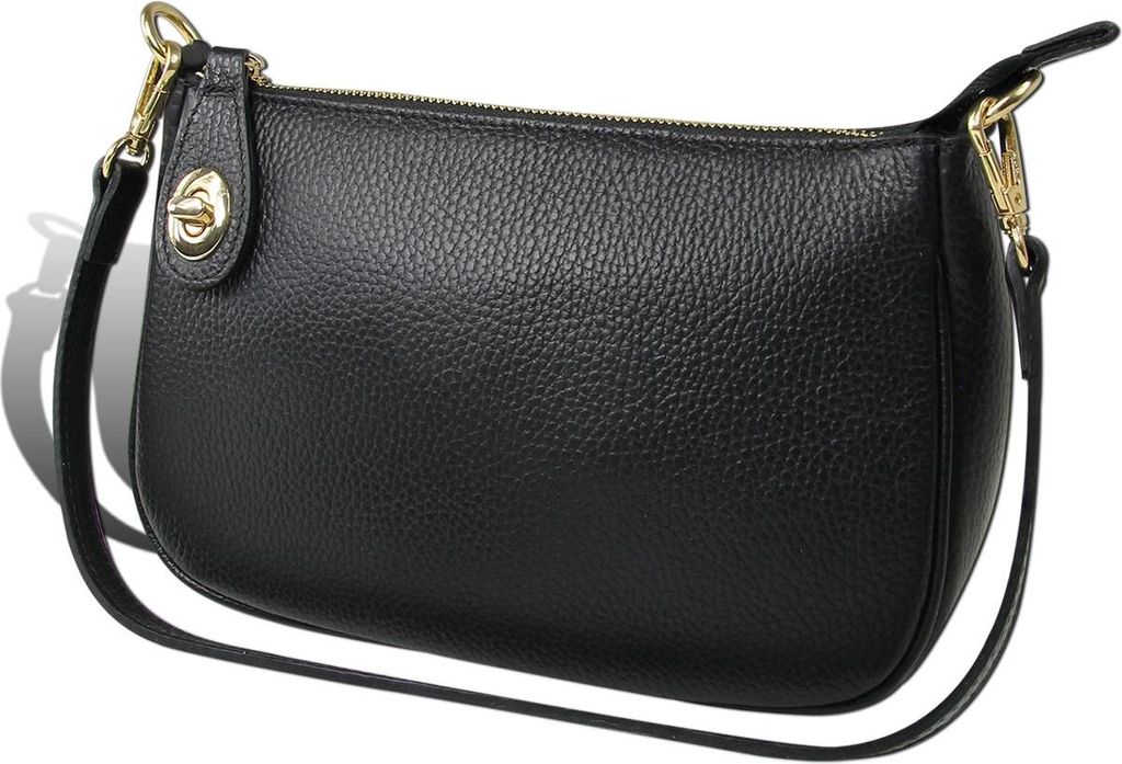 Toscanto Damen Schultertasche Leder Tasche schwarz D2OTT840SS1