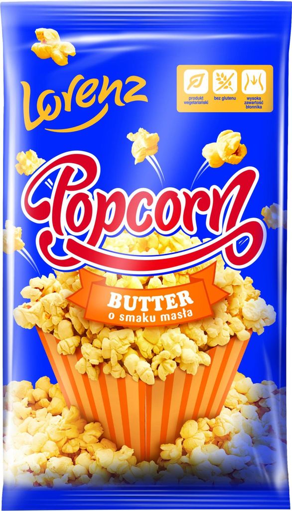Lorenz Popcorn, smaak van boter, 90 gram Productafbeelding 