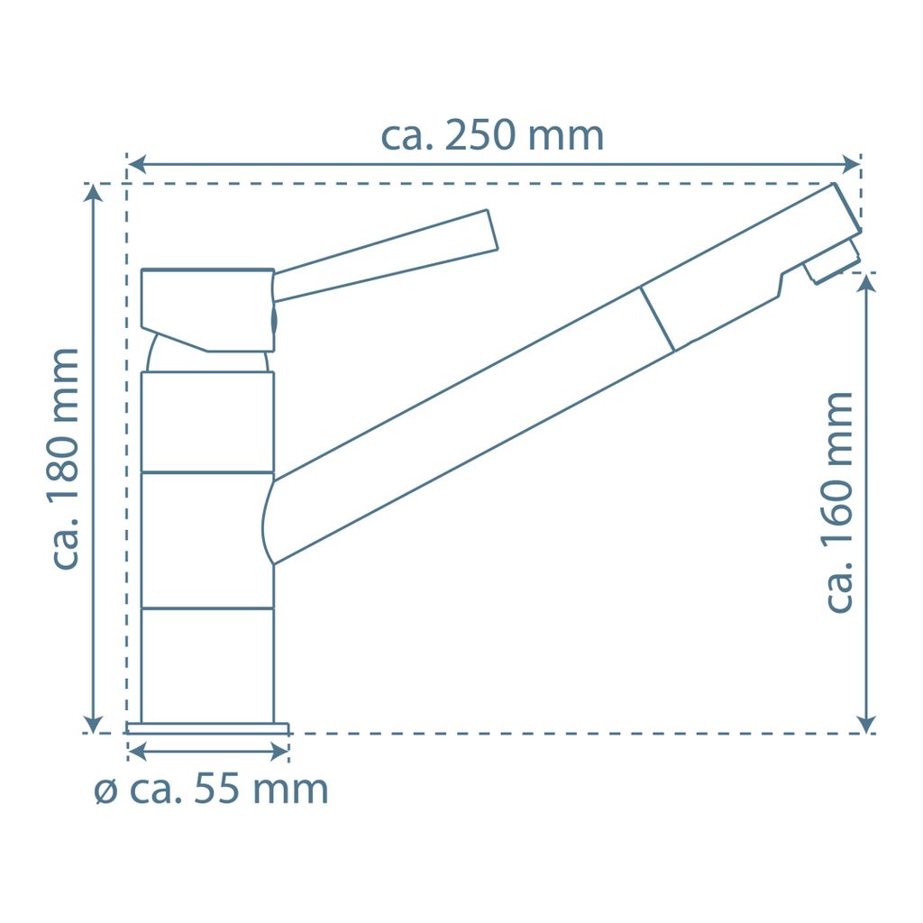 F.J. Schütte spoelbakarmatuur, chroom - 79115 Productafbeelding 