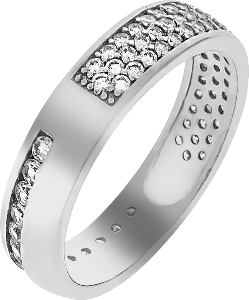 V Ring 925/- Sterling Silber weiß 058 (18,5) Zirkonia weiß 064270004