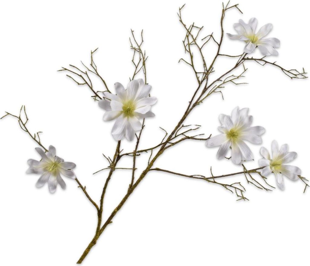 Kunstblume von Silk-ka – Seidenblumen-Magnolienzweig, weiß, 98 cm
