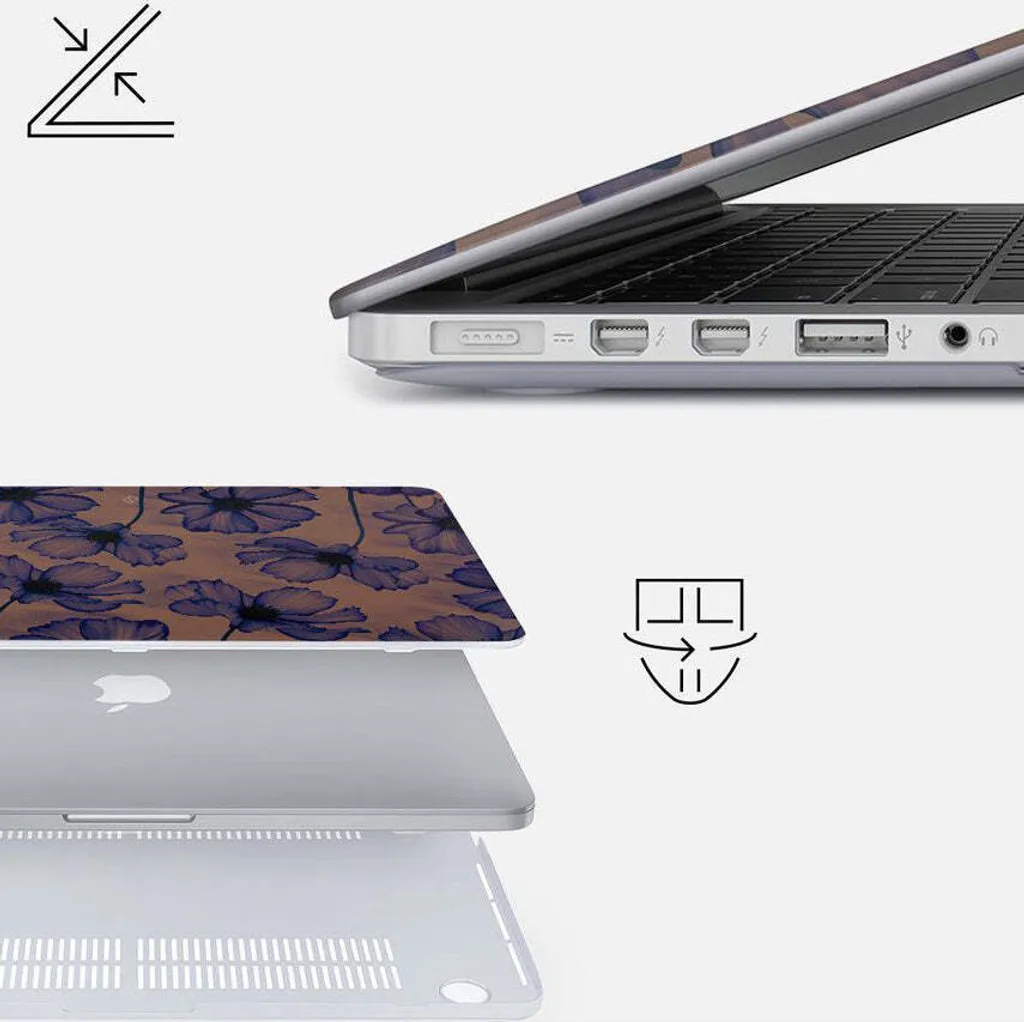 Protection MacBook Air 15 M3 Burga - Design Velvet Night Ultra Résistant - 2