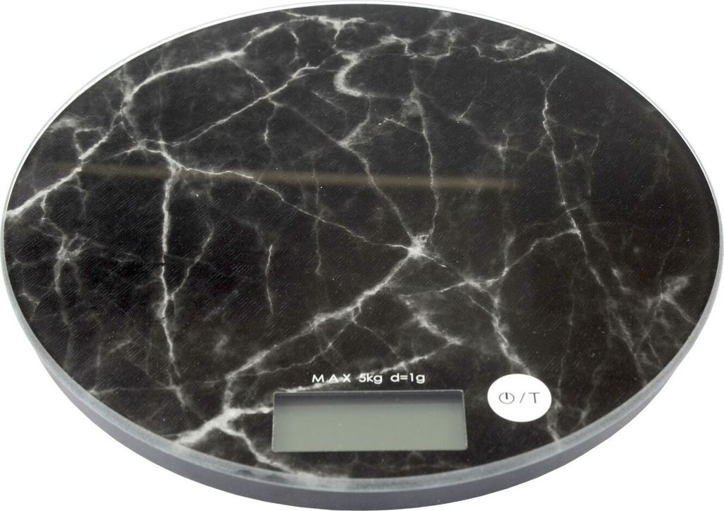 Digitale Küchenwaage Marmor-Design Backwaage Haushaltswaage Waage , Farbe:schwarz