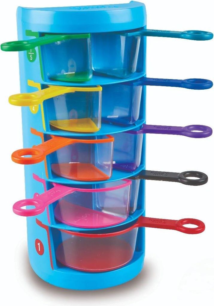 Learning Resources Lernspielzeug Rainbow Fraction Messbecher Set aus 9
