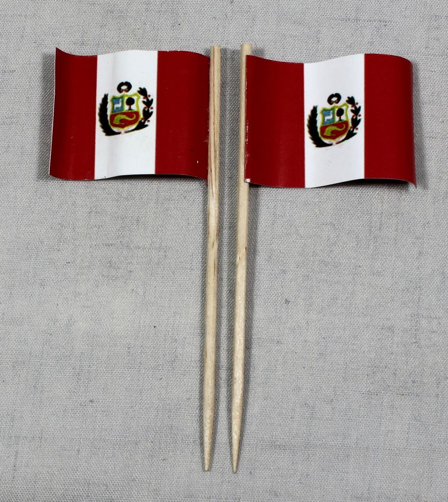 Party-Picker Flagge Peru Papierfähnchen in Spitzenqualität Produktbild 