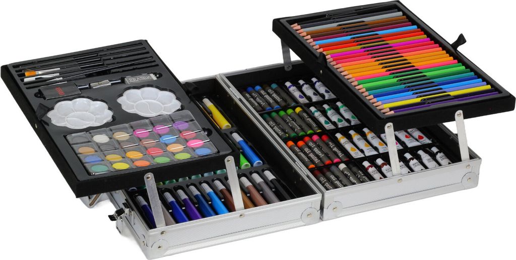 Malset Malerei Set 145-teilig Malkoffer Buntstifte Produktbild 8