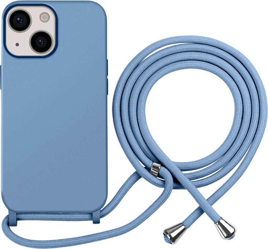 Moxie, Color Lace TPU-Hülle iPhone 13 mit Tragekette, Blau