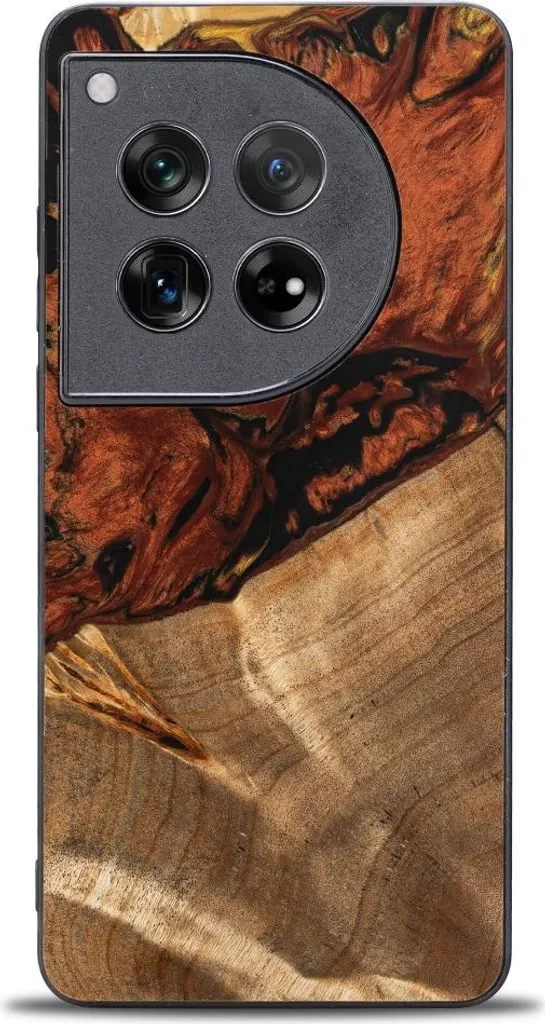 Cover OnePlus 12 Unica Bewood Fuoco - Il Design che Infiamma lo Stile