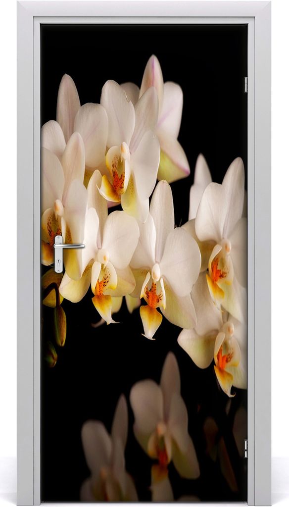 Tulup Türaufkleber 95x205 cm Dekorative Aufkleber Selbstklebend Wasserdichte Tapete Abnehmbar Schlafzimmer Wohnzimmer Wohnkultur - Orchideenen