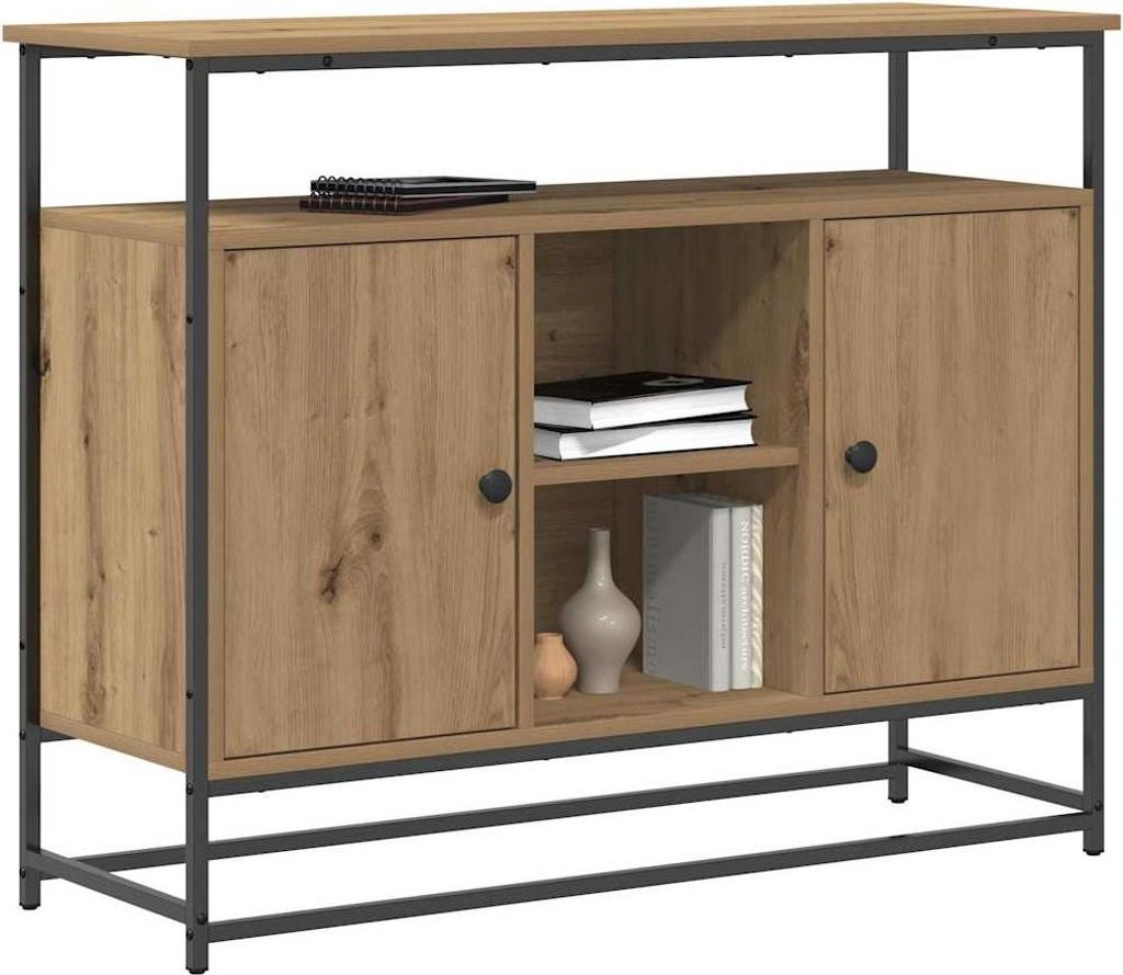vidaXL Sideboard Artisan-Eiche 100 x 35 x 80 cm Produktbild 