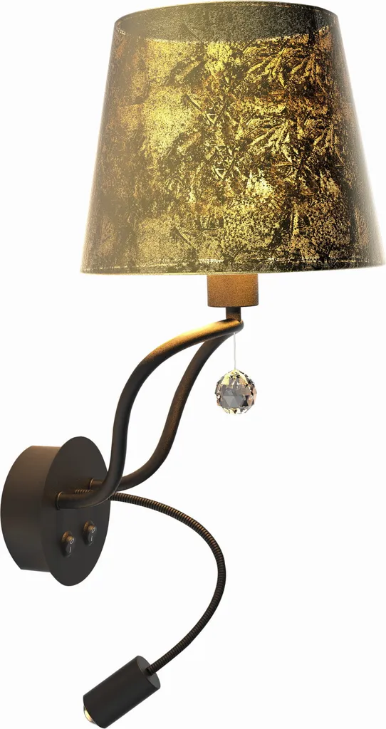 Applique SARIA A0029-220 Noir et Or 1X6W E14 LED 8W pour Intérieur Chic