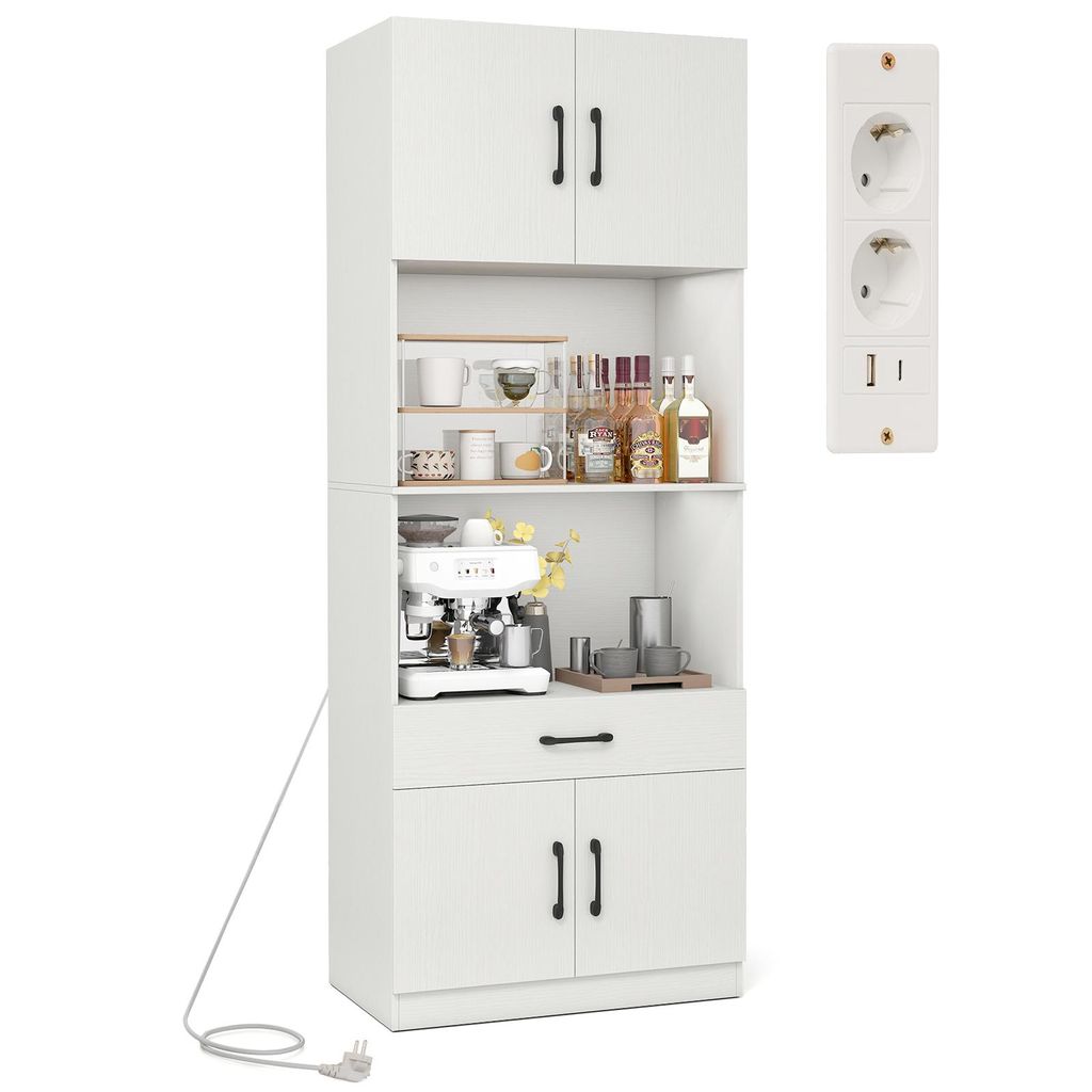 COSTWAY Küchenschrank 168cm, Buffetschrank mit 4 Türen, Produktbild 