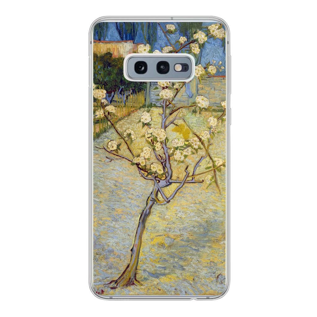 MuchoWow Handyhülle Schutzhülle Hülle für Samsung Galaxy S10e Blühender Birnbaum - Vincent van Gogh Silikon Softcase Handy Hülle - Handy