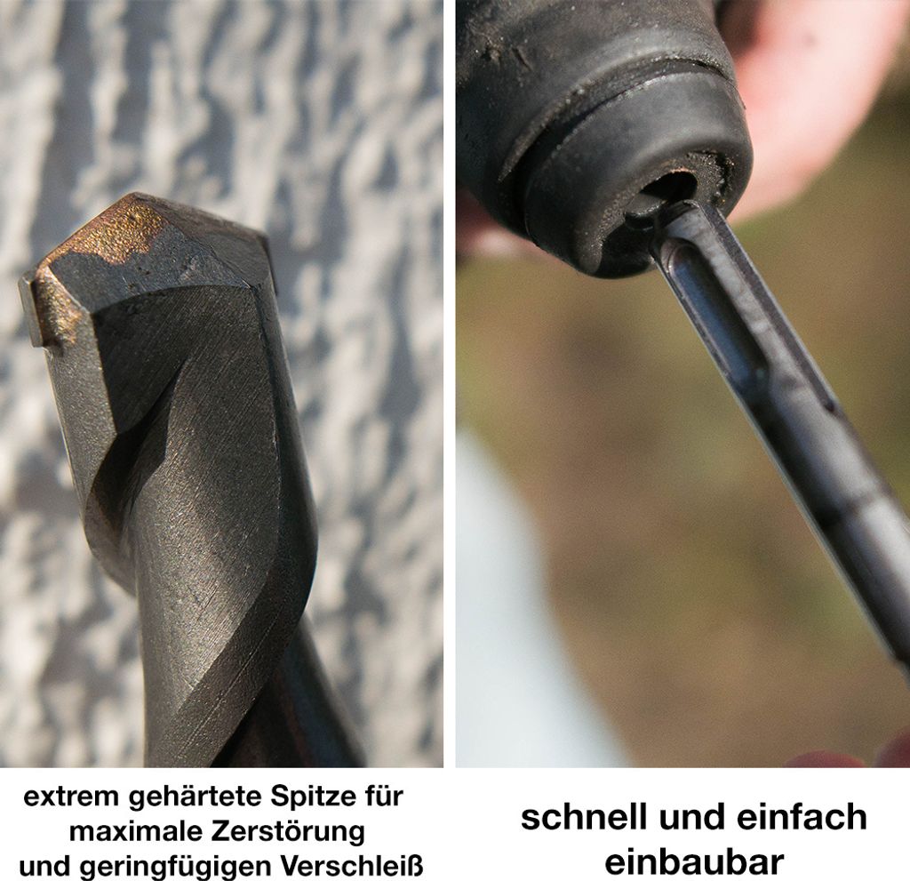 sds plus Steinbohrer 3er Set Ø 10-14-20 mm x 40 Produktbild 4