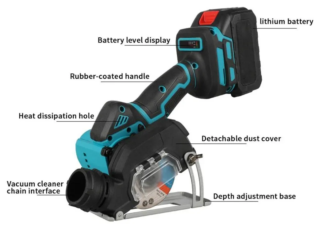 Meuleuse d'angle moteur brushless compacte et légère rouge sans fil