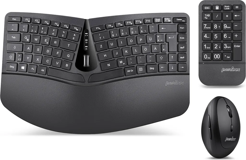Combo Clavier Souris Sans Fil Perixx PERIDUO-606A pour Télétravail Sain