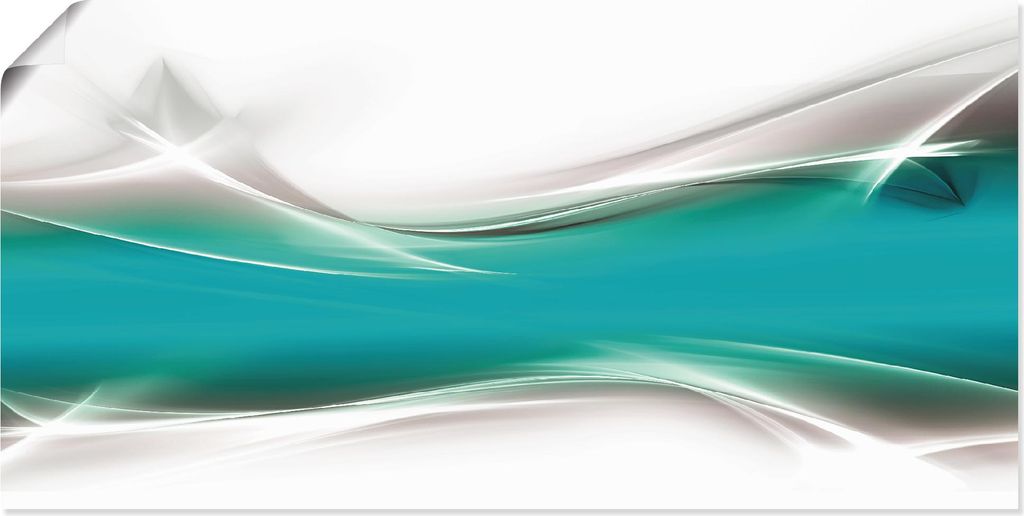 ARTland Poster Kreatives Element Petrol Größe: 150x75 cm
