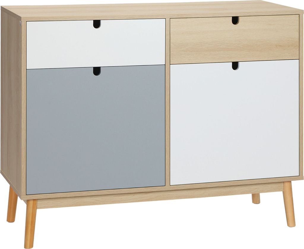 HOMCOM Beistell-Sideboard Wohnzimmer-Aufbewahrungsmöbel mit Produktbild 