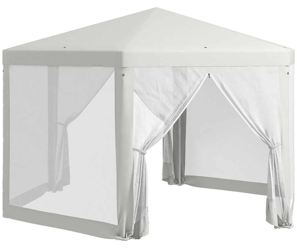 Outsunny Gartenpavillon 3,94x3,412m 6-eckig Pavillon mit Produktbild 