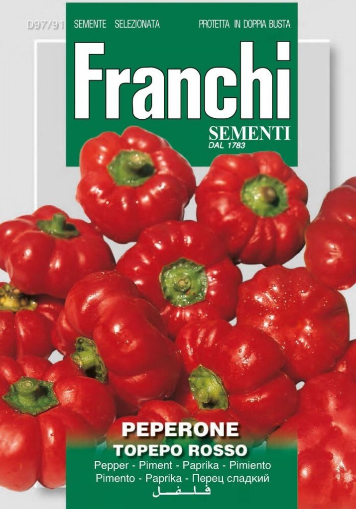 Paprika Topepo Rosso | Paprikasamen von Franchi Sementi