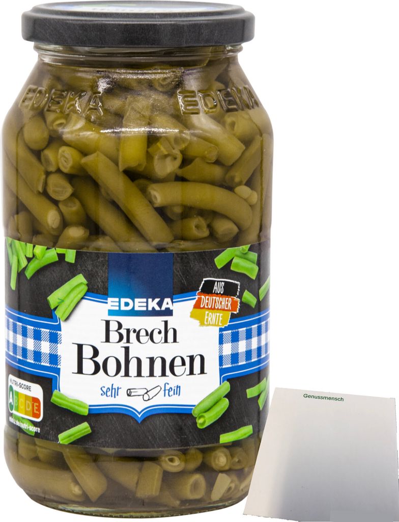Edeka Brechbohnen sehr fein feinste Auslese (530g Glas) + usy Block