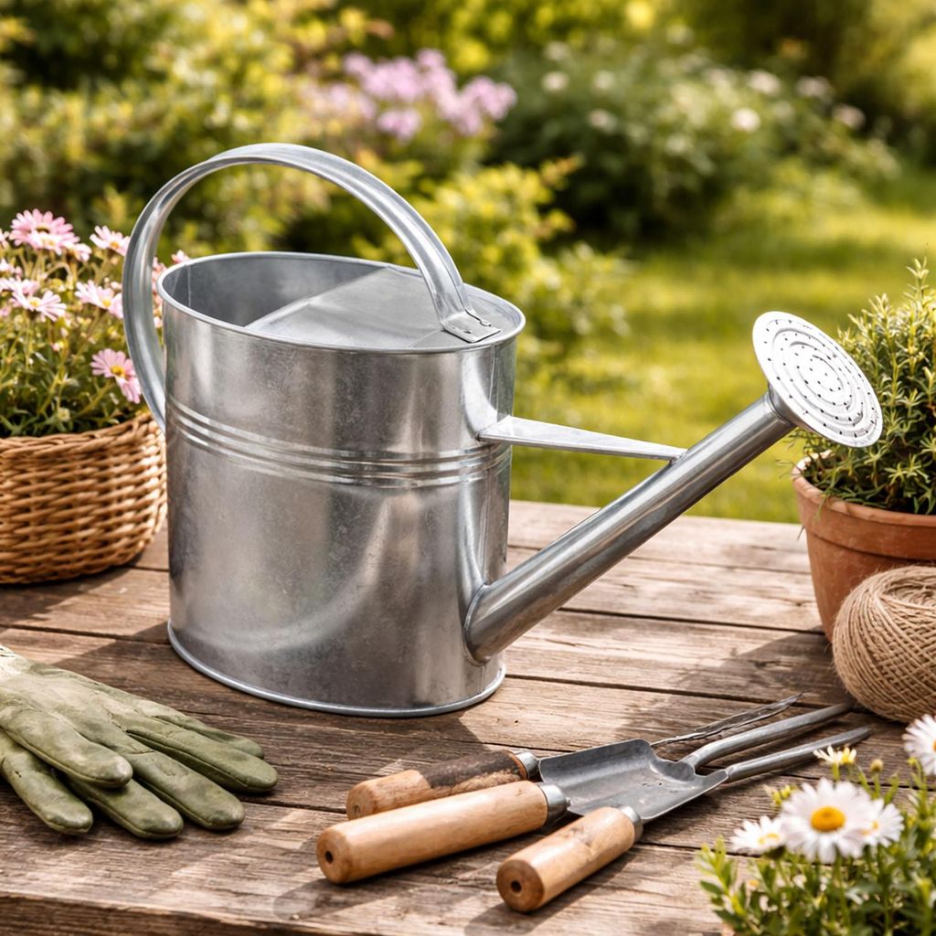 Gießkanne Blechkanne Metallkanne Kanne Garten verzinkt 10 Produktbild 