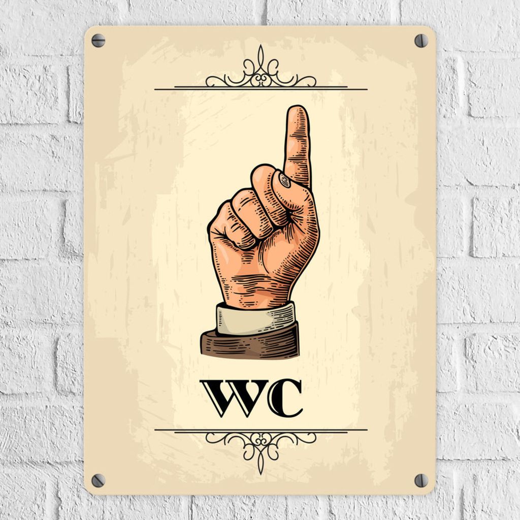 Vintage WC Schild Richtungsschild Durchgang | Kaufland.de