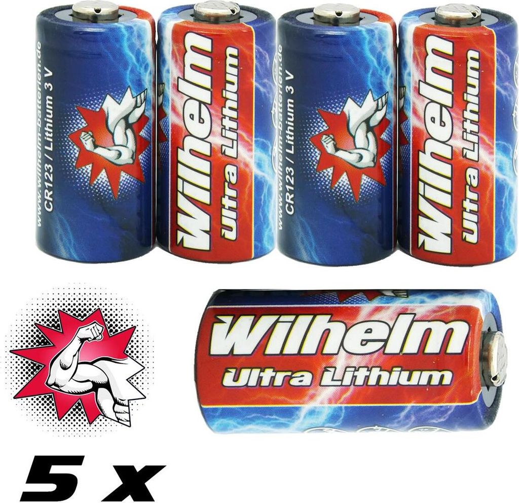 5 x CR123 WILHELM 3V Lithiumbatterie CR123A Kaufland.de