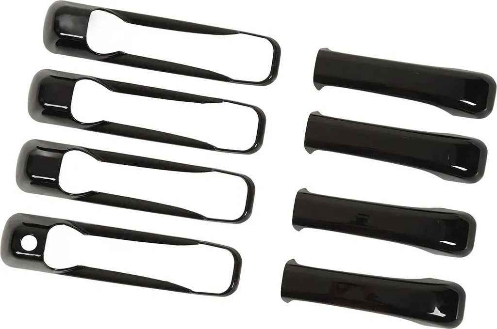 8 Cache-Poignées de Porte Noir Brillant pour Dodge Ram 1500 2500 3500