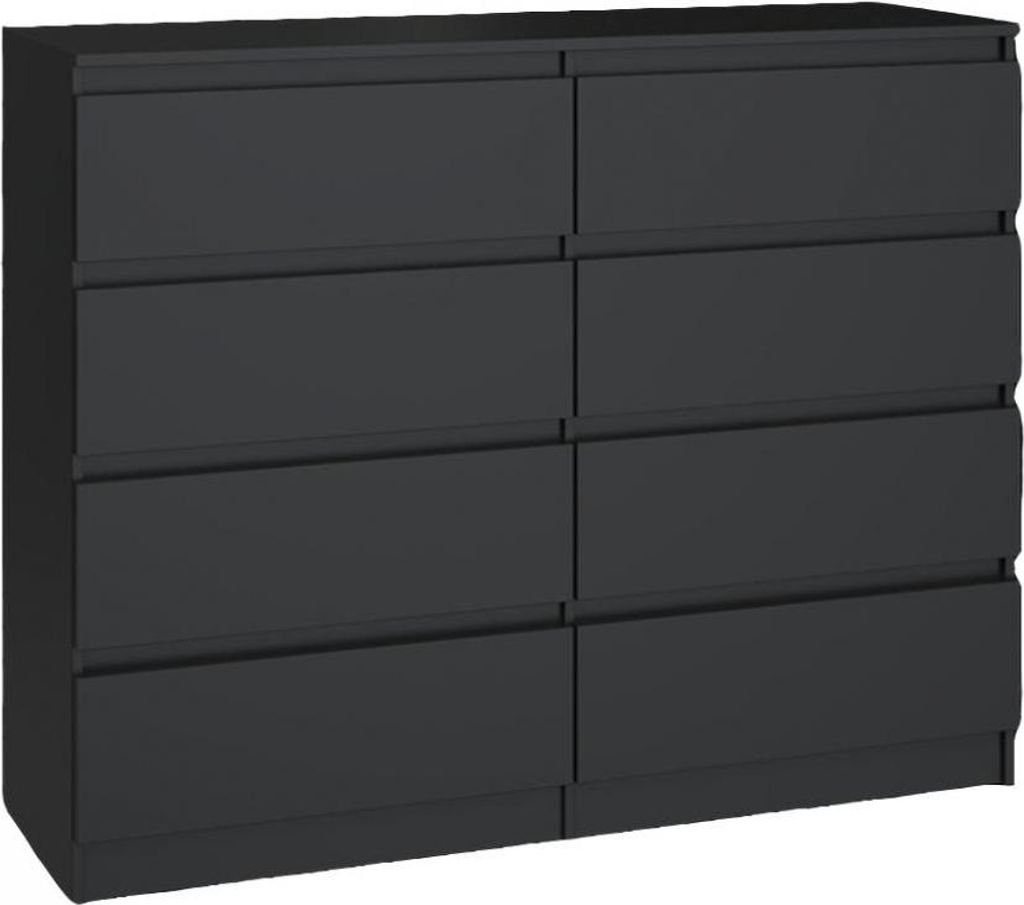 Topeshop M8 120 CZERŃ, Schwarz, 8 Schublade(n), Produktbild 