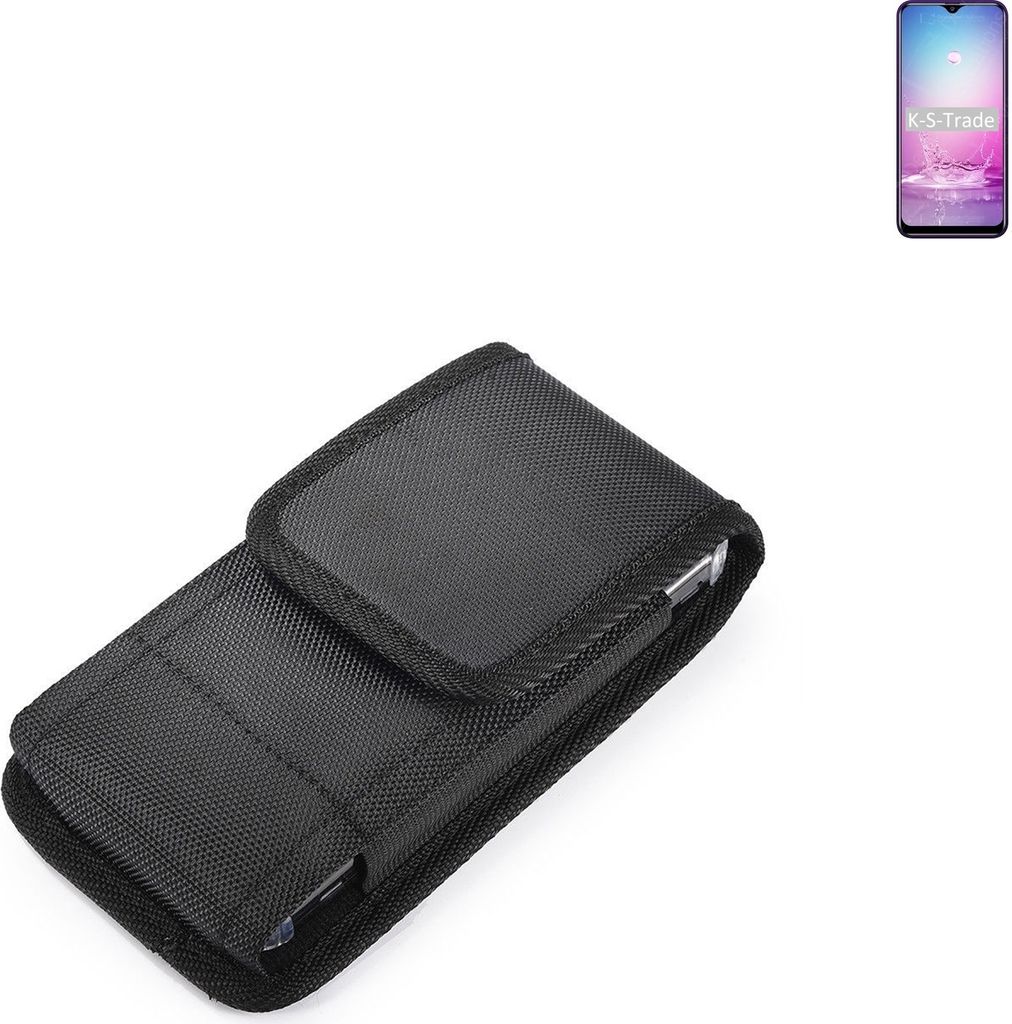 Holster Gürteltasche kompatibel mit Oukitel C15 Pro Holster Gürtel Tasche wasserabweisend Handy Hülle Schutz Hülle Outdoor schwarz K-S-Trade